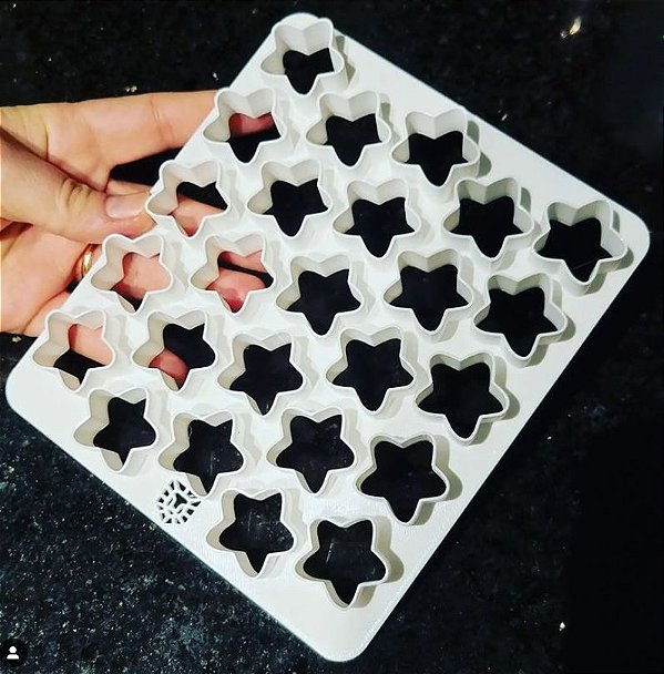 Placa Multicorte - com 25 Estrelas de 4cm