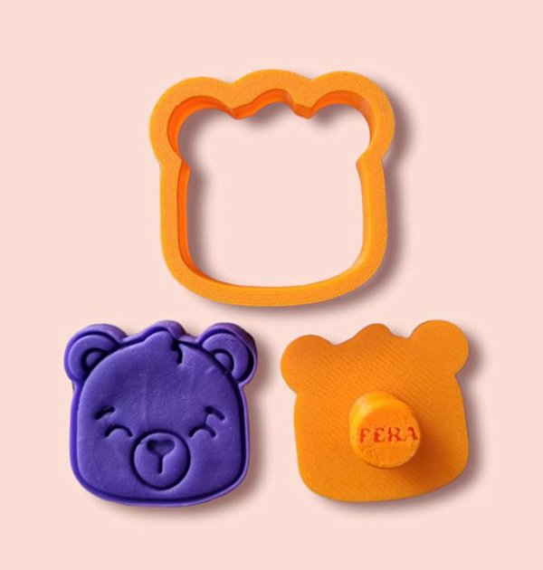 Cortador + Marcador - Urso Rosto