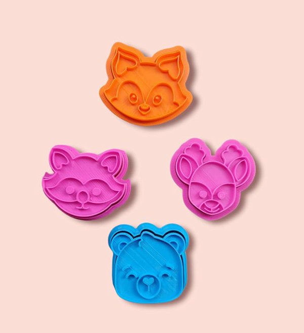 Cortadores + Marcadores - Kit Animais da Floresta