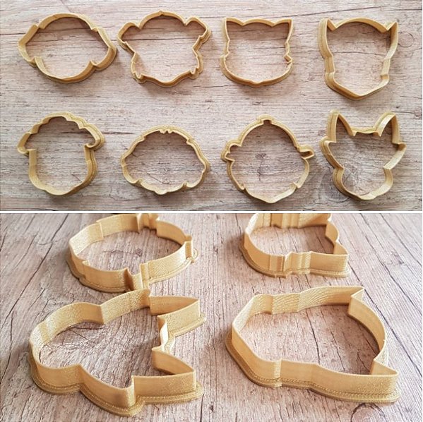 Cortadores - Kit de silueta de cachorros de desenho animado