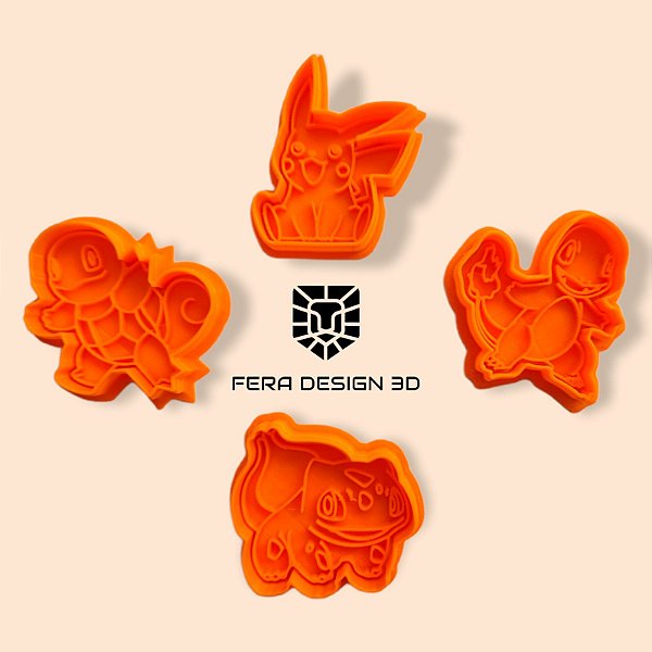 Kit Pokémon 02- Tamanho Menos (cortadores e marcadores)