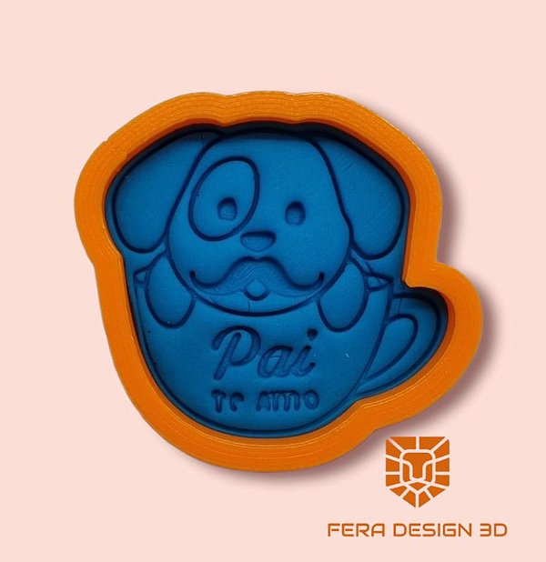 Cortador + Marcador - Caneca Cachorro  Pai te amo