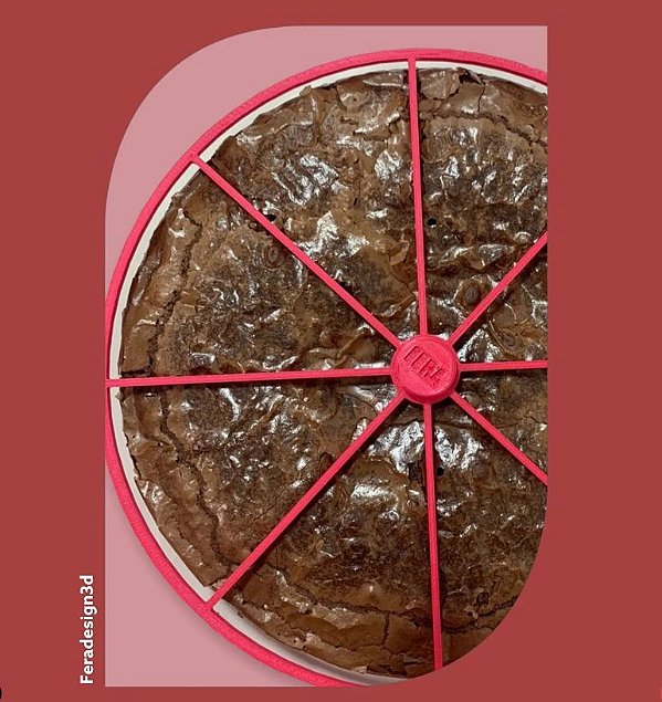 Marcador de Fatias para Bolos em 3D (8 fatias)