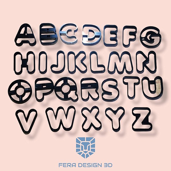 Kit Alfabeto 1 com 8cm (cortadores)