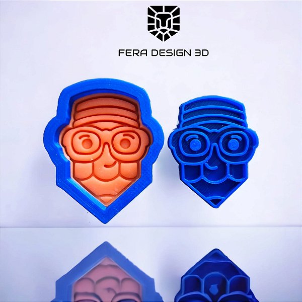 Lápis com óculos (cortador e marcador) - 5cm