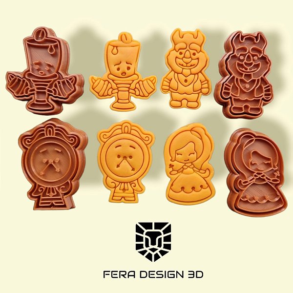 Kit - Bela e Fera (cortadores e marcadores)