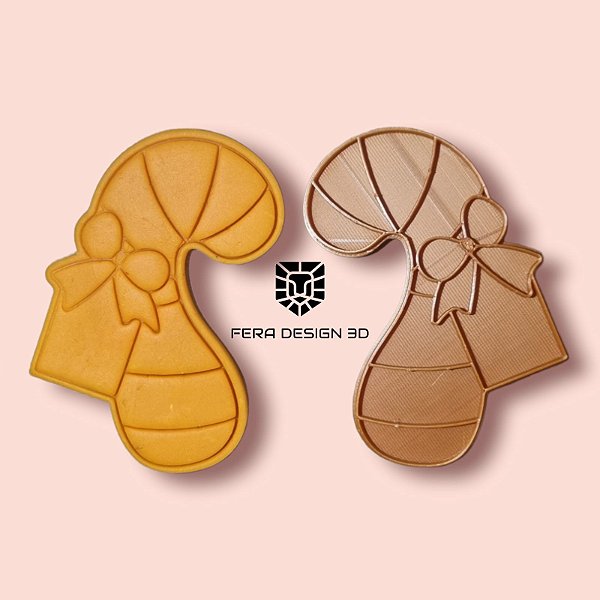 Cortador + Marcador - Bengala Natal com cartãozinho para escrever Nome