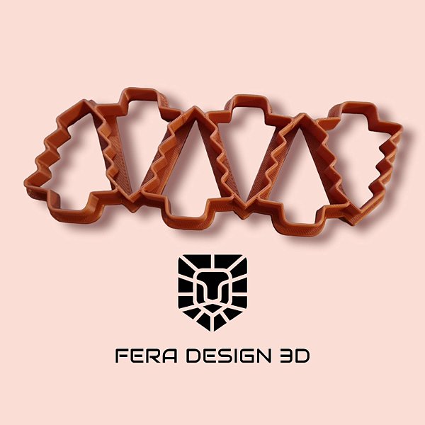 Placa Multicorte Árvore de Natal (cada com 5cm)