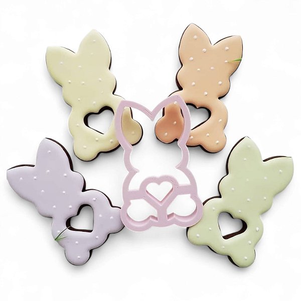 Cortador 3D Coelho coração Páscoa