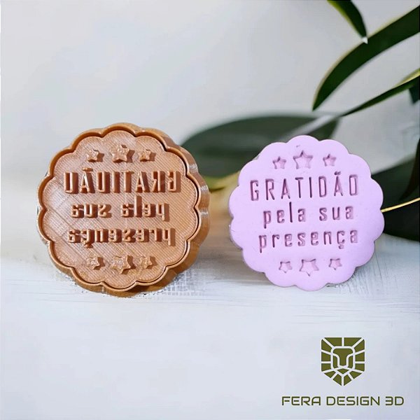 Gratidão pela sua presença (Cortador e marcador)