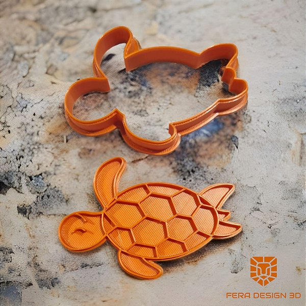 Tartaruga marinha (cortador e marcador)