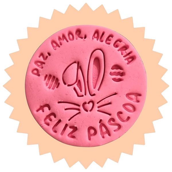 Cortador + Marcador - Feliz Páscoa Paz amor alegria