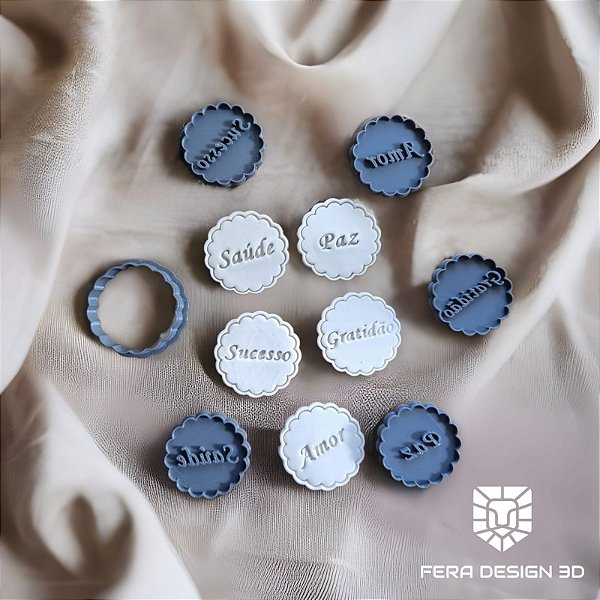 Kit Palavras - Amor Saúde Paz Sucesso Gratidão (Cortador e marcador)