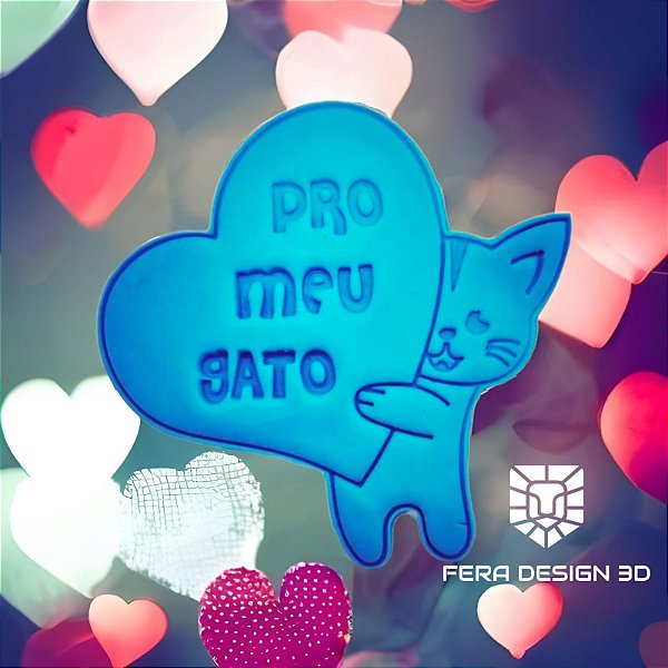 Coração pro meu Gato- Dia dos namorados (cortador e marcador)