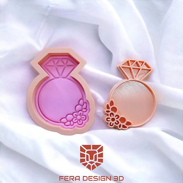 Cortador + Marcador - Anel Diamante (Namorados)