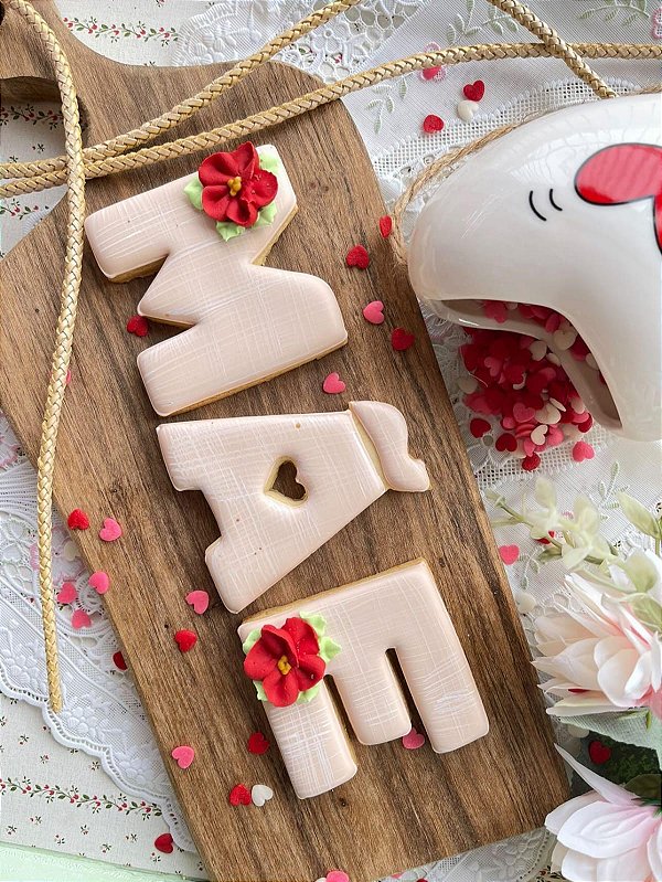 Cortadores 3D Letras Mãe 1 (Dia das Mães)