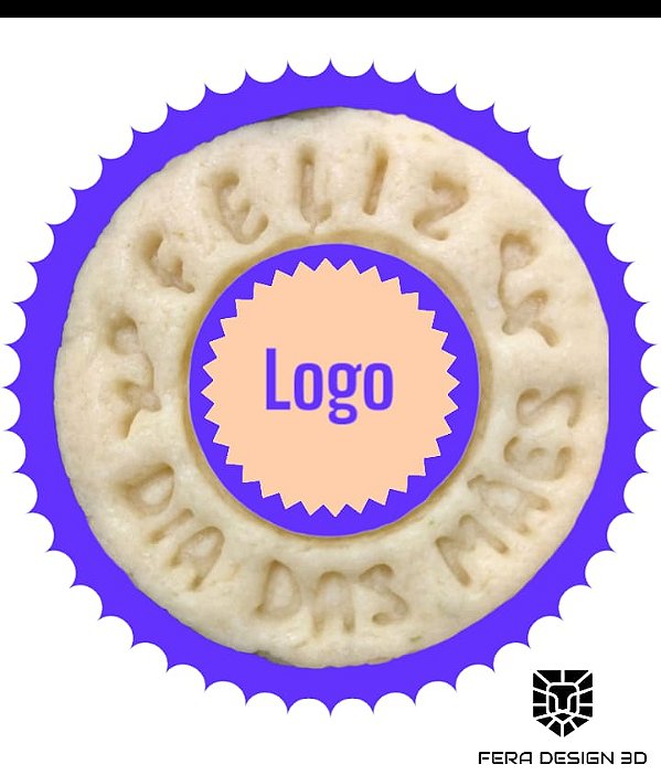 Cortador + Marcador - Feliz dia das Mães (carimbo vasado- LOGOS)