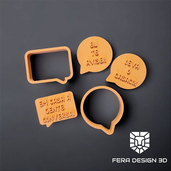 Cortadores e Marcadores 3D Kit Frases de Mãe (Dia das mães)