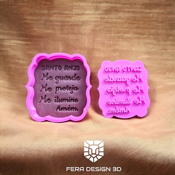 Oração Santo Anjo (cortador e marcador)