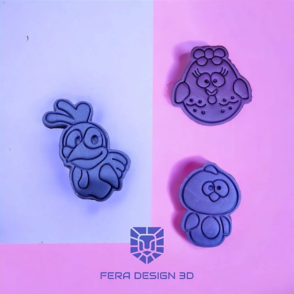 Galinha, galo e pintinho