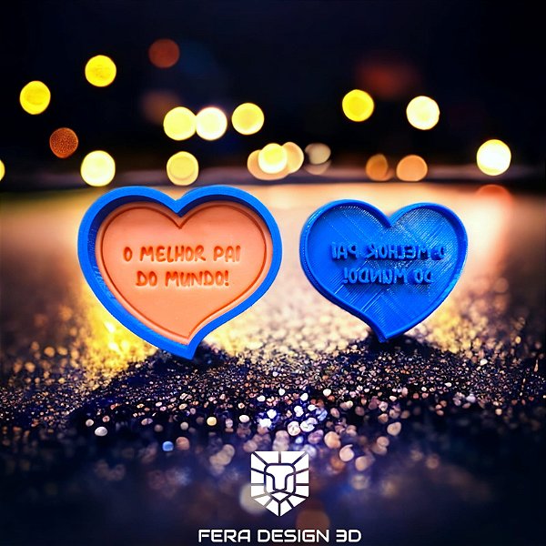 Cortador + Marcador - Coração Melhor pai do Mundo