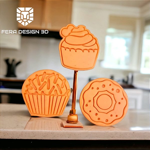 Cortadores e marcadores - Brigadeiro Donuts Cupcake