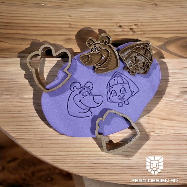 Cortador e Marcador - Kit Masha e Urso