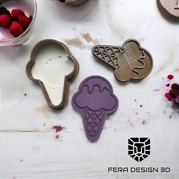 Sorvete casquinha (cortador e marcador)