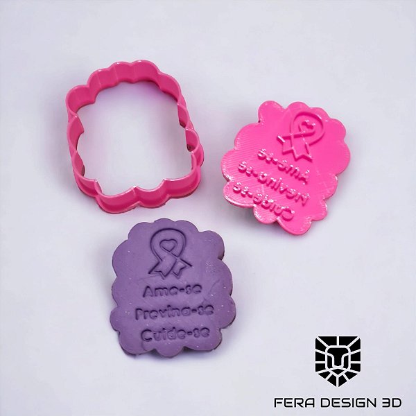 Outubro Rosa - Previna-se (cortador e marcador)