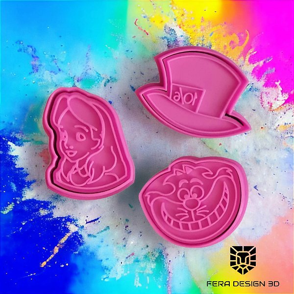 Alice - País das Maravilhas  2 (cortadores e marcadores)