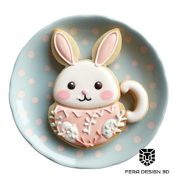 Cortador-Coelho caneca Páscoa