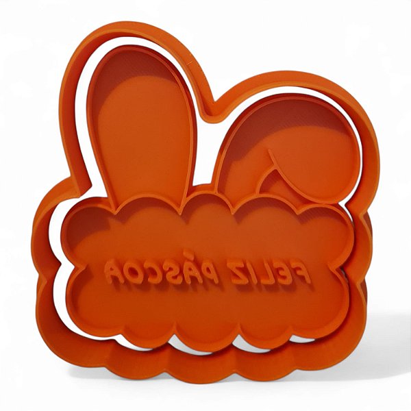 Cortador + Marcador - Orelha Coelho Feliz Páscoa