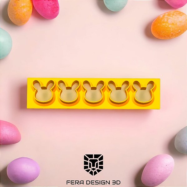 Régua Mini Coelhinhos (cortador)