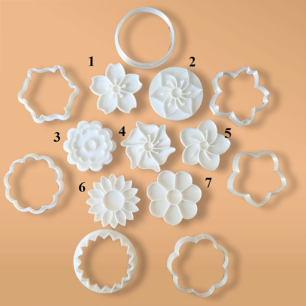 Cortadores + Marcadores - Kit Flores Diversas 1