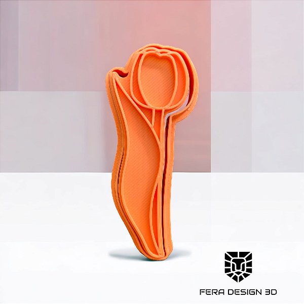 Cortador e Marcador 3D Flor Tulipa 1 (Mães / Mulher)