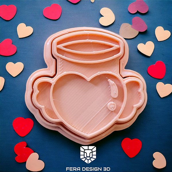 Cortador+Marcador - Coração Alado/Anjo (Dia dos Namorados)