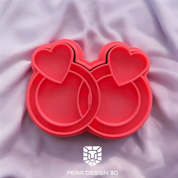 Cortador + Marcador - Aliança de Coração Namorados