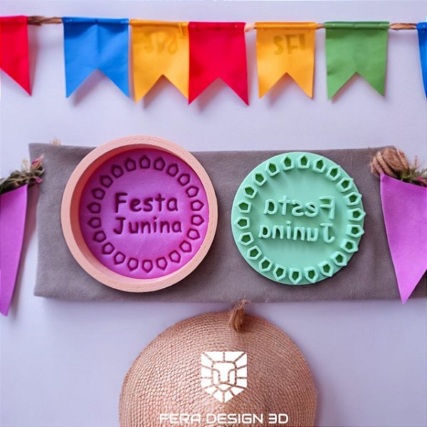 Cortador + Marcador - Carimbo Festa Junina 2
