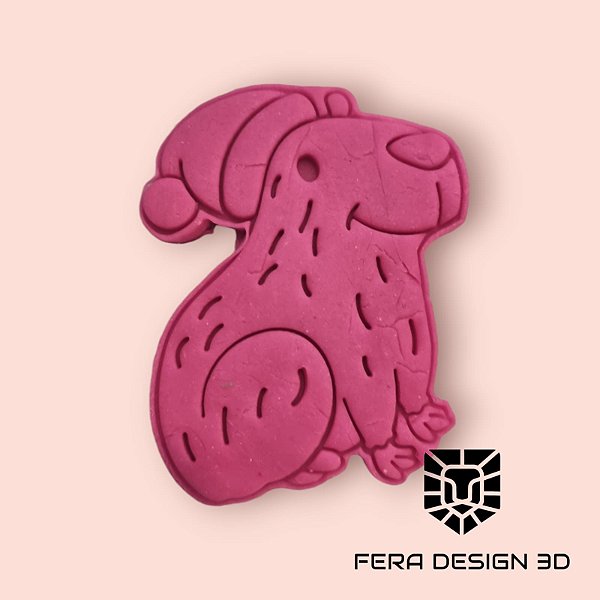 Cortador + Marcador - Capivara Noel (Natal)