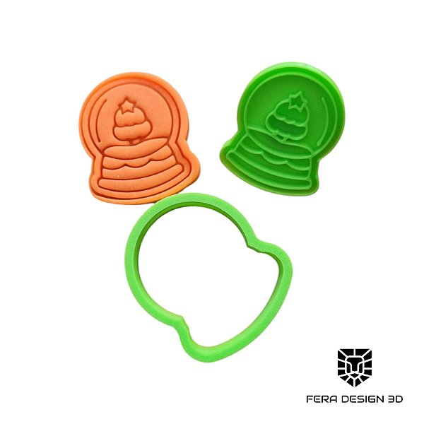 Cortador + Marcador - Globo de neve tipo árvore (Natal)