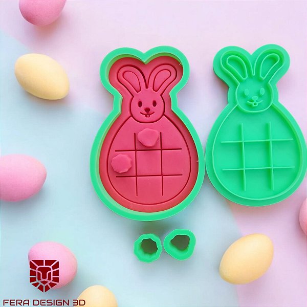 Cortadores e Marcadores - Jogo da Velha Páscoa 2