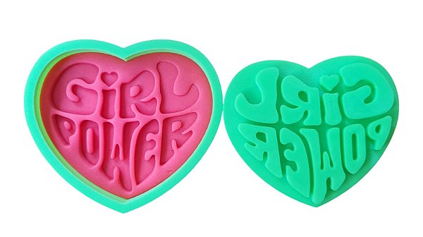 Cortador + Marcador - Girl Power Coração (Dia da Mulher)