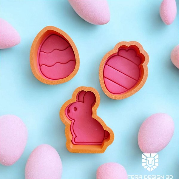 Cortadores e Marcadores - Kit Mini Páscoa