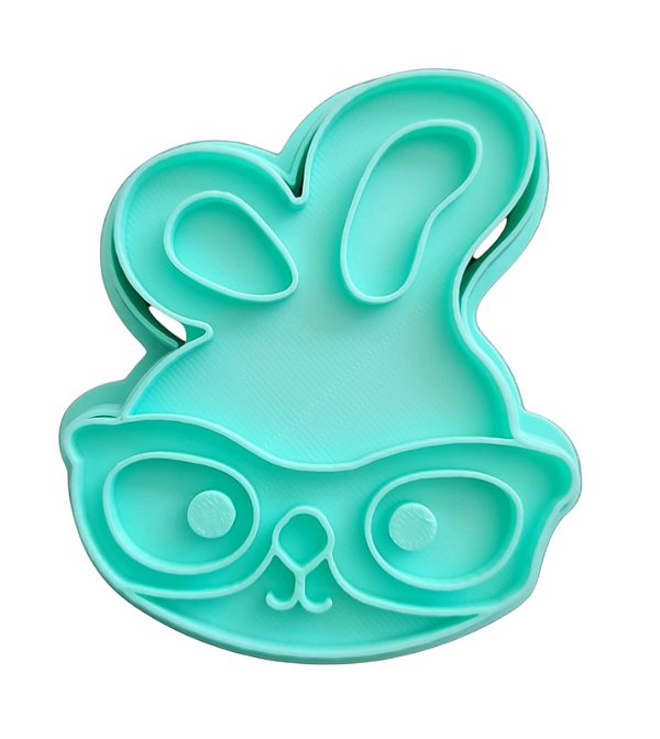 Cortador + Marcador - Coelho de Óculos Páscoa