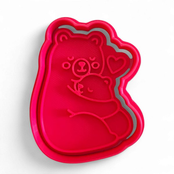 Cortador + Marcador - Carinho de Urso (Dia das Mães)