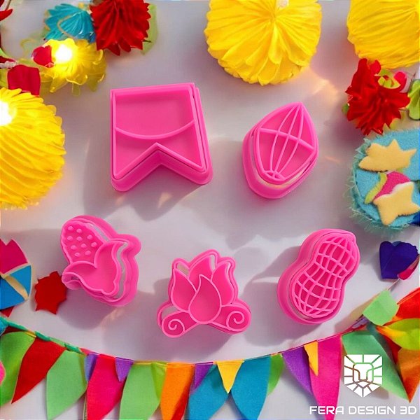 Cortadores+ Marcadores - Festa Junina Mini