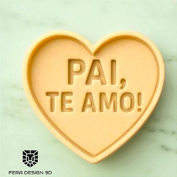 Cortador + Marcador - Coração Pai te amo (Dia dos Pais)