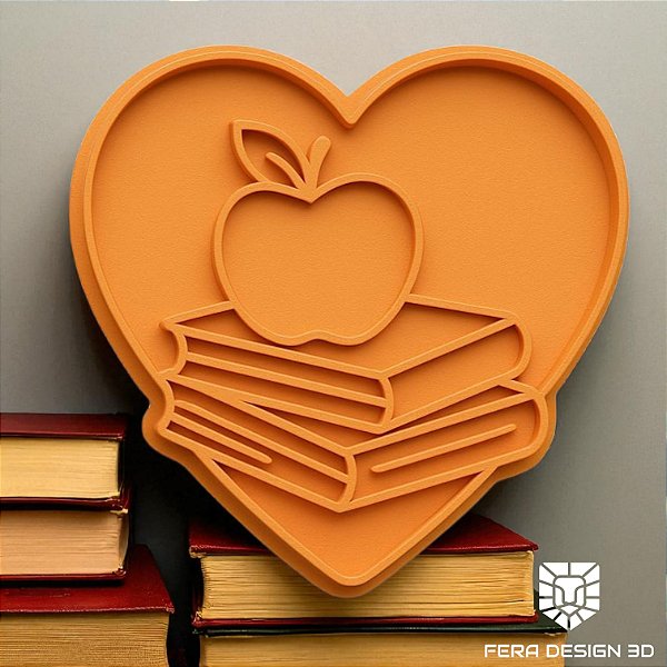 Cortador + Marcador -Coração Professor (Dia dos Professores)