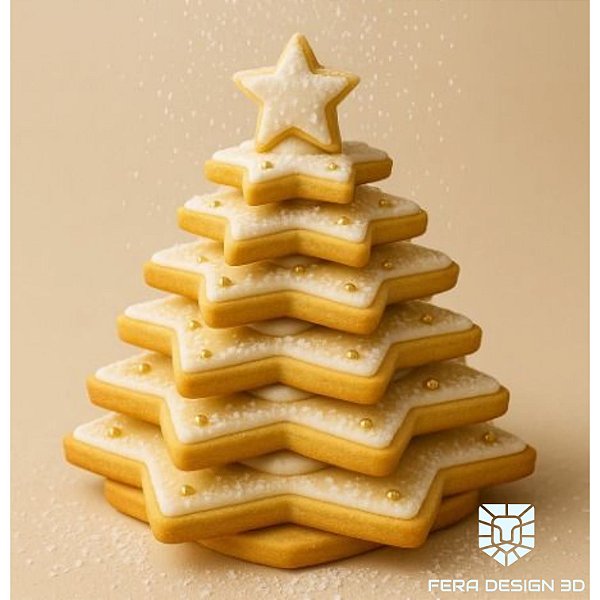 Cortadores - Árvore de Estrelas para Montar (Natal)