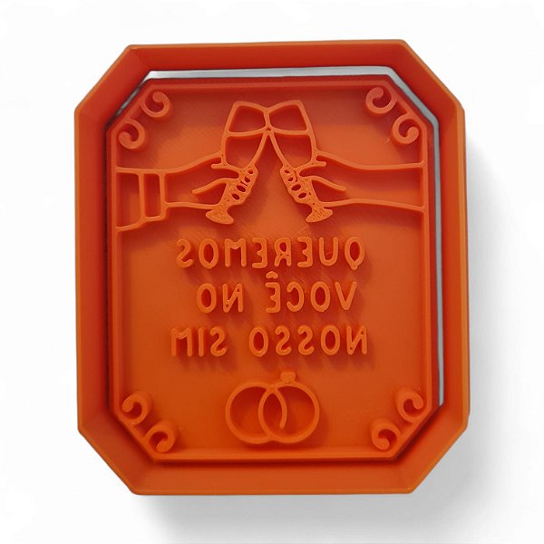 Cortador + Marcador - Nosso Sim (convite casamento)